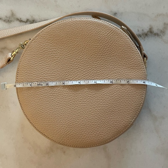 Cuyana pale pink/tan circle Leather Crossbody Bag - Picture 14 of 16